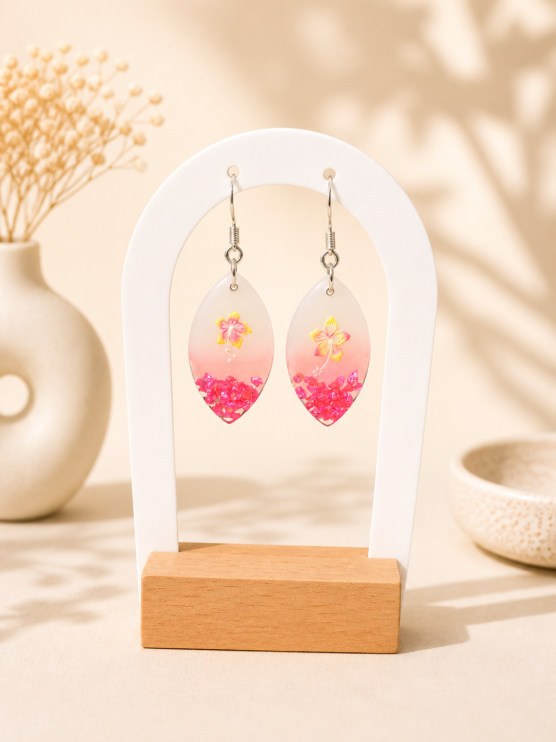 Boucles d’oreilles Fleur Rosée