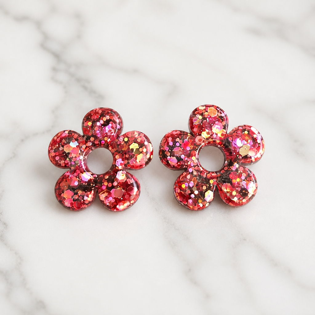 Boucles d'oreilles LED ZEPPELINE – Rubis Scintillant