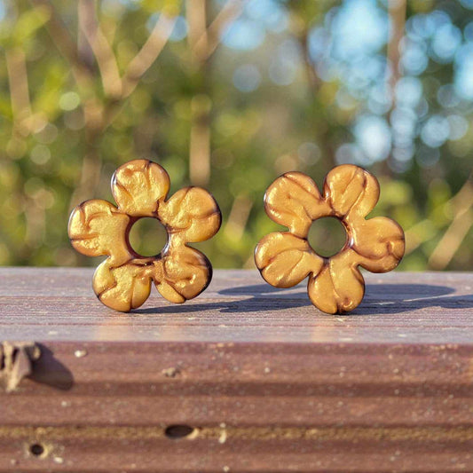 ZEPPLINE LED Earrings – Pearlescent Multicolor Flower, sold without hoops