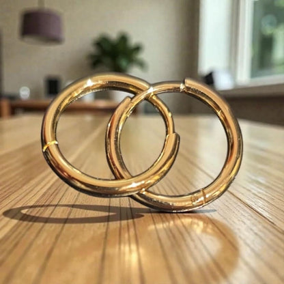 Anneaux couleur dorée – Acier inoxydable Diamètre intérieur 14 mm AO-1023