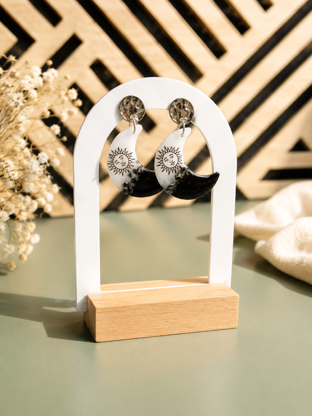 🌙☀️ Boucles d'oreilles Soleil & Lune – BiJOUX MELITI ☀️🌙