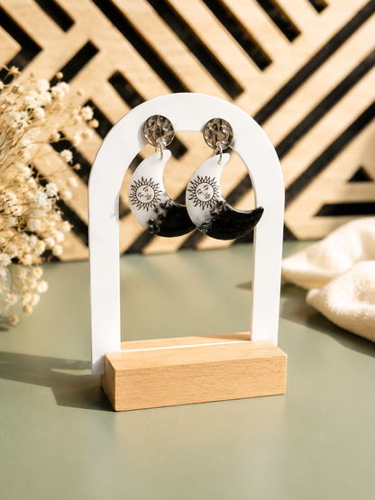 🌙☀️ Boucles d'oreilles Soleil & Lune – BiJOUX MELITI ☀️🌙