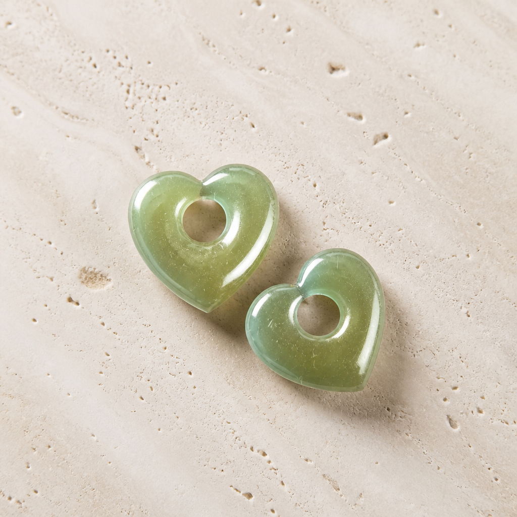 Charm Cœur – Vert Sauge
