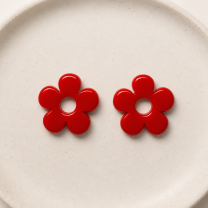 Boucles d’oreilles LED ZEPPLINE – Rouge & doré