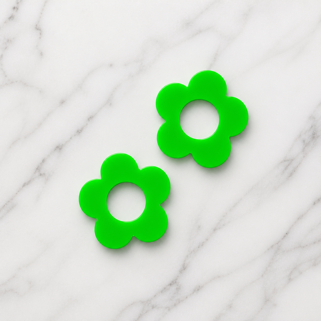 Pampilles Fleur – Vert Fluo