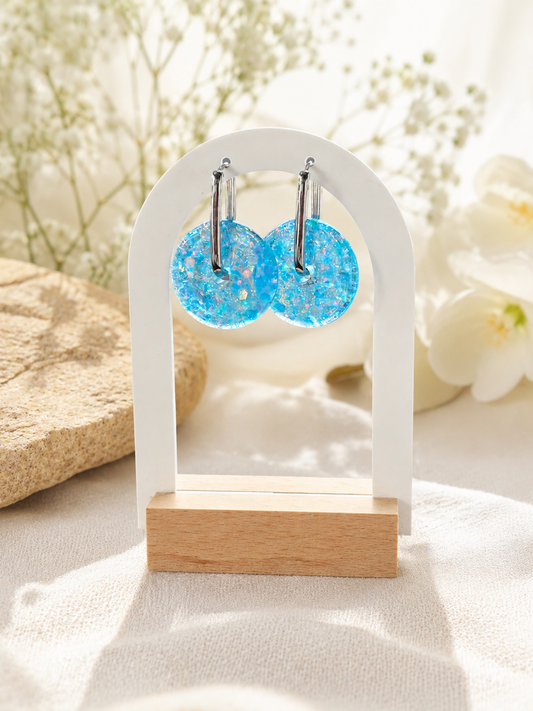 Boucles d'oreilles Opaline Bleu Céleste
