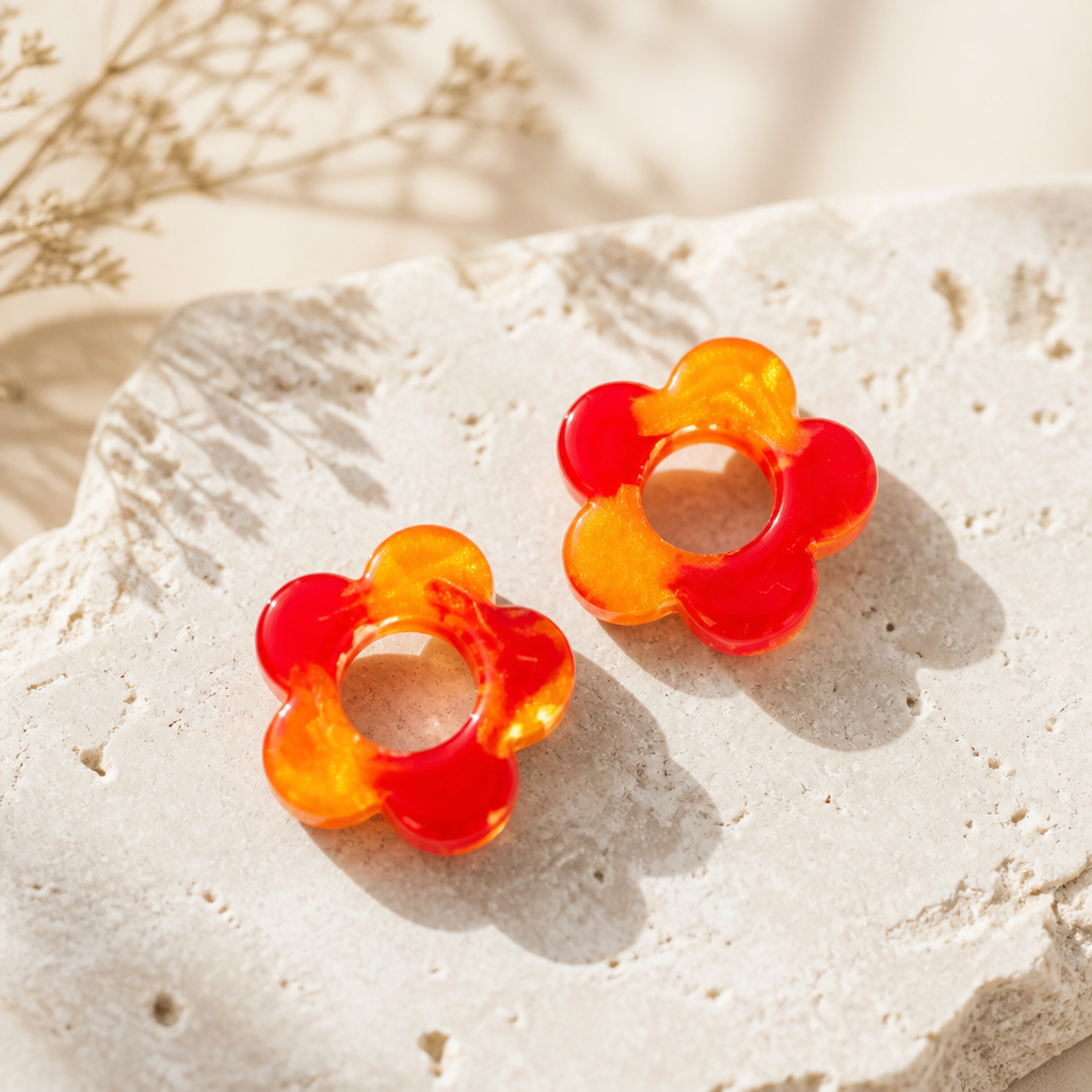 Pampilles Fleur – Rouge & Orange