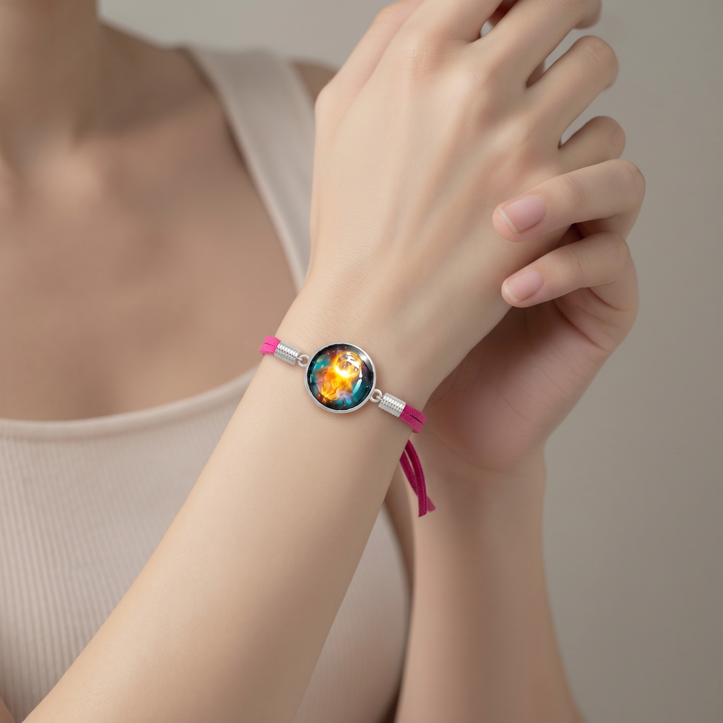 Bracelet Cabochon – Dragon de Feu