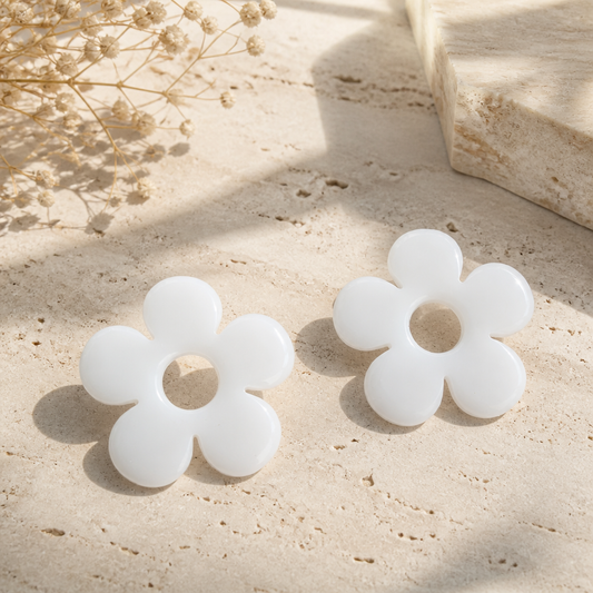 Boucles d'oreilles LED ZEPPELINE – Blanc Pur