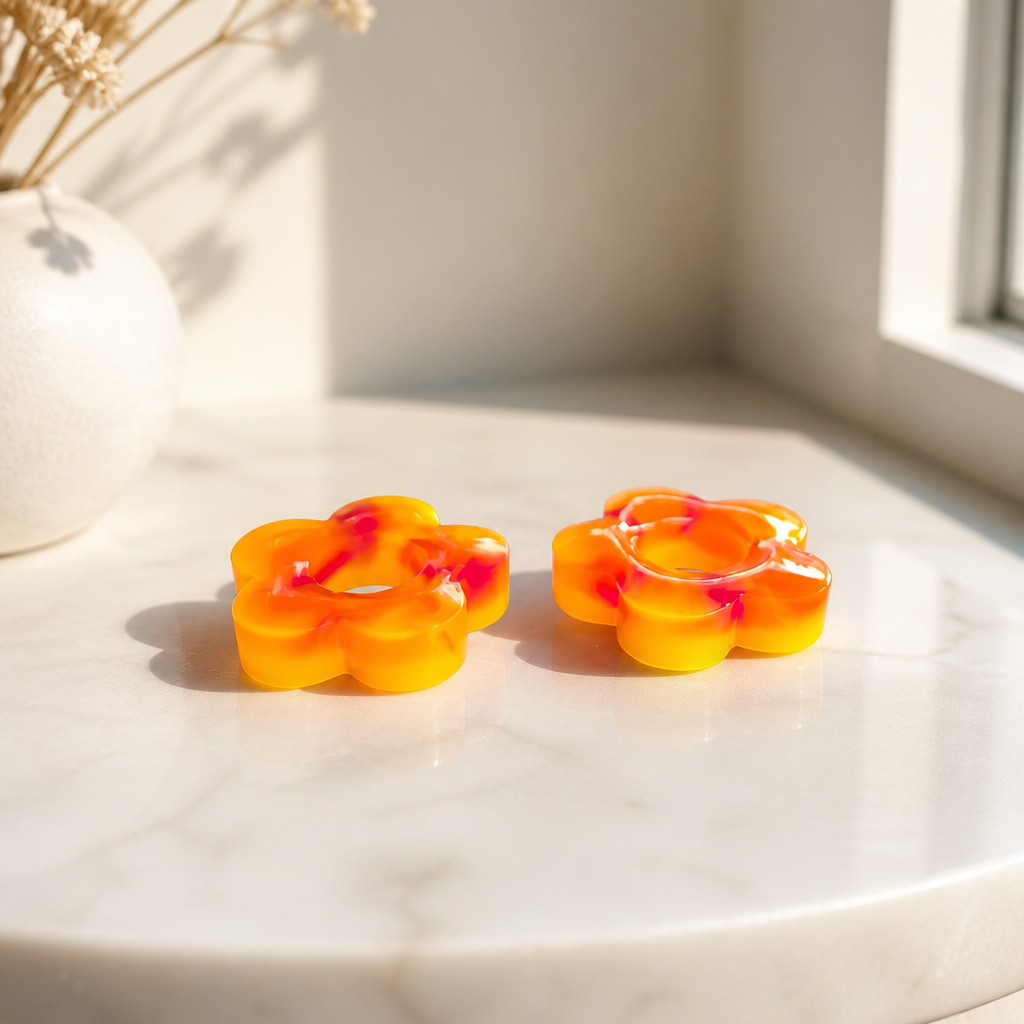 Pampilles Fleur – Orange & Fuchsia