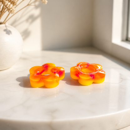 Pampilles Fleur – Orange & Fuchsia