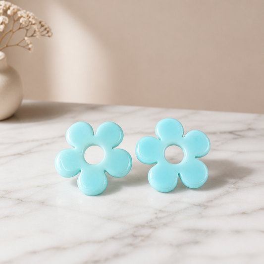 Boucles d'oreilles LED ZEPPELINE – Bleu Céleste