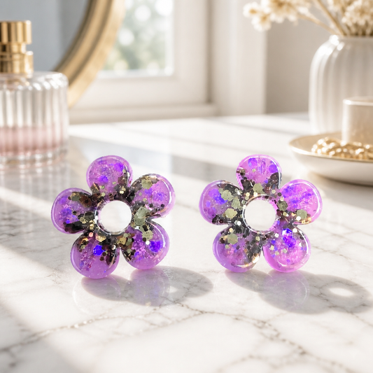 Boucles d'oreilles LED ZEPPELINE – Violet Mystique