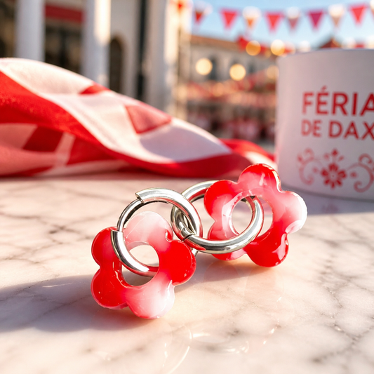 Boucles d'oreilles Spécial Feria ❤️🤍