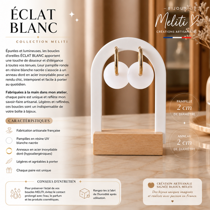 Boucles d'oreilles ÉCLAT BLANC