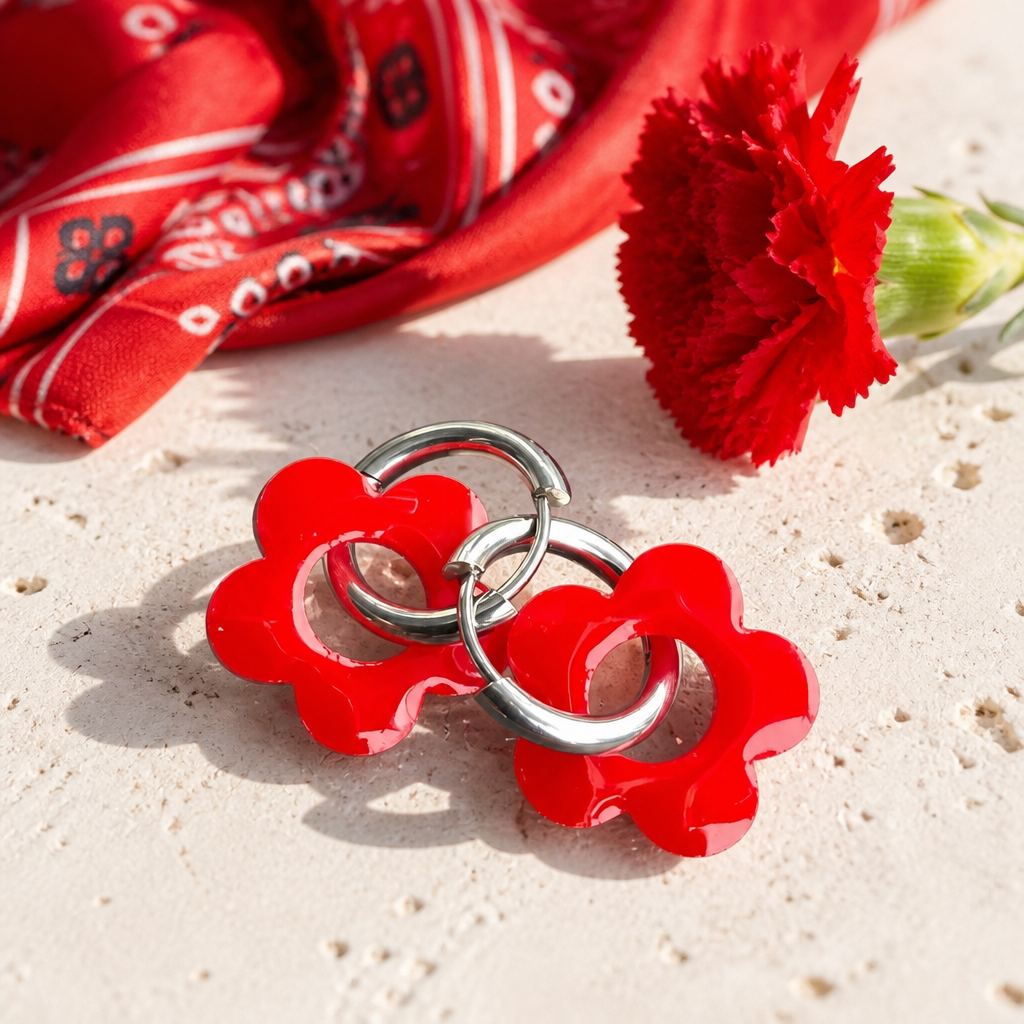 Boucles d'oreilles Spécial Feria – Rouge ❤️